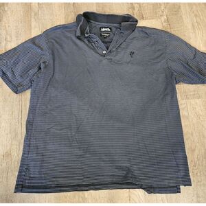 Men's Ashworth Vintage Blue Striped Polo Size XL‎
